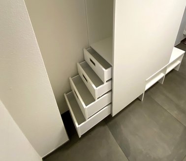 Garderobe - Schrank - Weiß matt